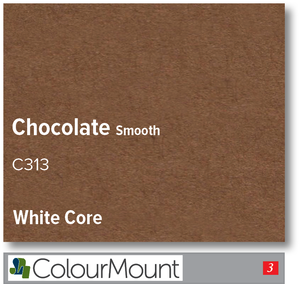 Colourmount White Core Chocolate Smooth Mountboard 1 sheet