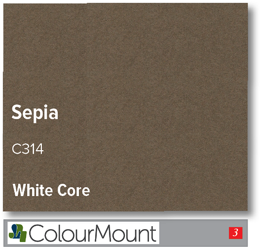 ColourMount Sepia 1.4mm White Core Mountboard 1 sheet