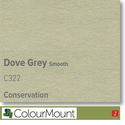 Colourmount Conservation White Core Dove Grey Smooth Mountboard 1 sheet