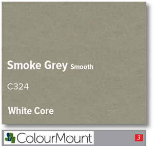 Colourmount White Core Smoke Grey Smooth Mountboard 1 sheet