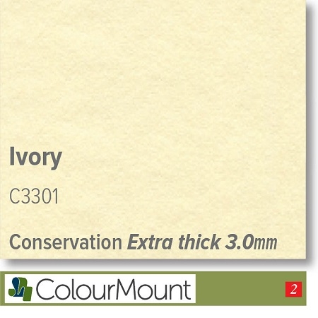 Colourmount Conservation White Core 3.0mm Ivory Mountboard 1 sheet