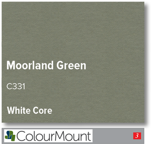 ColourMount Moorland Green 1.4mm White Core Mountboard 1 sheet