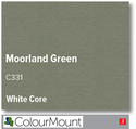 Colourmount White Core Moorland Green Mountboard 1 sheet