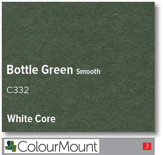 ColourMount Bottle Green 1.4mm White Core Mountboard 1 sheet