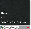 ColourMount Black 3mm White Core Mountboard 1 sheet