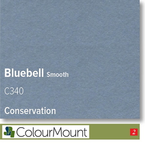 Colourmount Conservation White Core Bluebell Smooth Mountboard 1 sheet