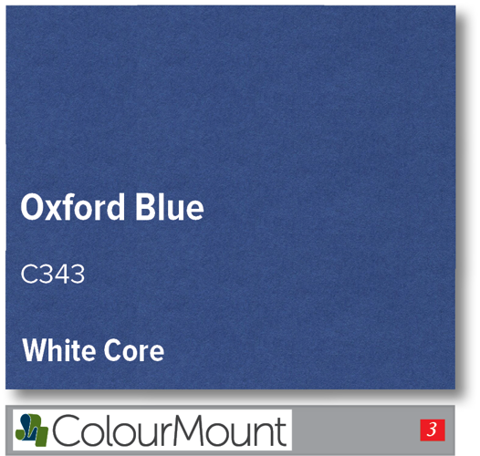 ColourMount Oxford Blue 1.4mm White Core Mountboard 1 sheet