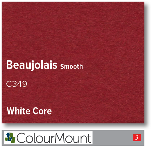 ColourMount Beaujolais 1.4mm White Core Mountboard 1 sheet