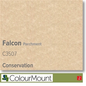 Colourmount Conservation White Core Falcon Parchment Mountboard 1 sheet