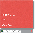 ColourMount Poppy 1.4mm White Core Mountboard 1 sheet
