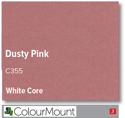 ColourMount Dusty Pink 1.4mm White Core Mountboard 1 sheet