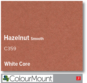 Colourmount White Core Hazelnut Smooth Mountboard 1 sheet