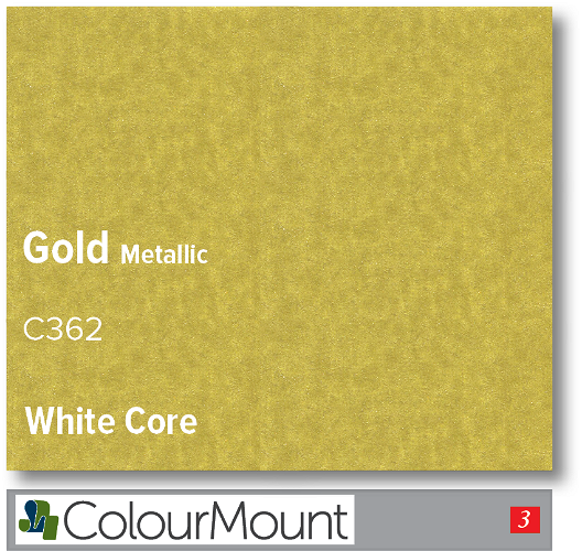 ColourMount Gold 1.4mm White Core Metallic Mountboard 1 sheet