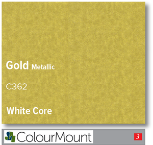 Colourmount White Core Gold Metallic Mountboard 1 sheet