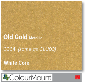 Colourmount White Core Old Gold Metallic Mountboard 1 sheet