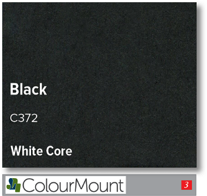 Colourmount White Core Black Mountboard 1 sheet