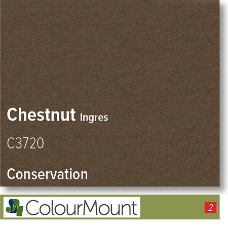 Colourmount Conservation White Core Chestnut Ingres Mountboard 1 sheet