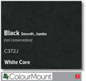 Colourmount White Core Black Smooth Jumbo Mountboard 1 sheet