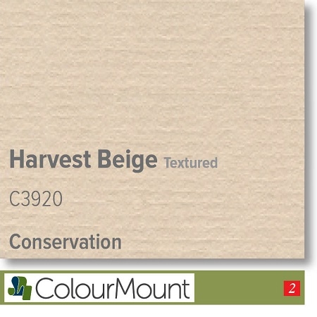 Colourmount Conservation White Core Harvest Beige Textured Mountboard 1 sheet