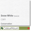 Colourmount Conservation White Core Snow White Textured Mountboard 1 sheet