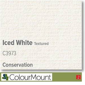 Colourmount Conservation White Core Iced White Textured Mountboard 1 sheet