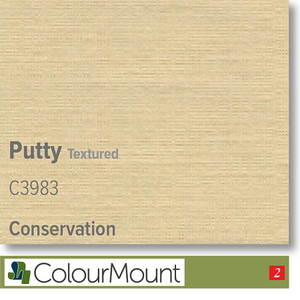 Colourmount Conservation White Core Putty Textured Mountboard 1 sheet