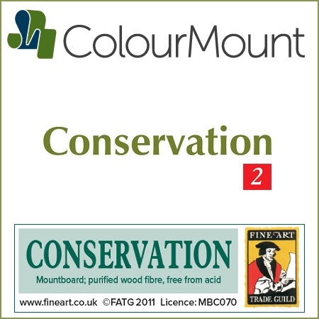 Colourmount Conservation White Core White Textured Ingres Mountboard 1 sheet