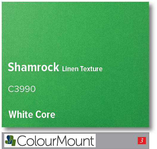 ColourMount Shamrock Linen 1.4mm White Core Linen Mountboard 1 sheet