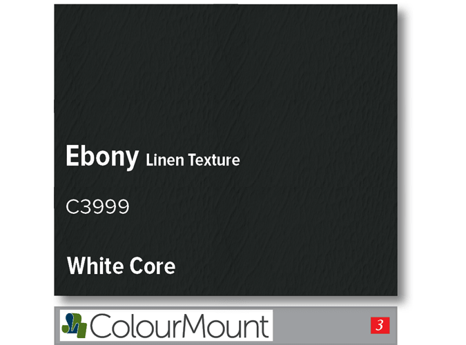 ColourMount Ebony Linen 1.4mm White Core Linen Mountboard 1 sheet