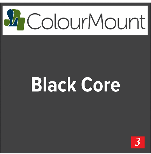 Colourmount Black Core Chalk White Heavy Textured Mountboard 1 sheet