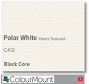 Colourmount Black Core Polar White Heavy Textured Mountboard 1 sheet