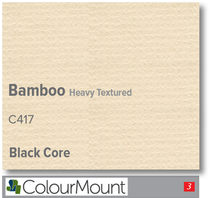 Colourmount Black Core Bamboo Heavy Textured Mountboard 1 sheet