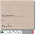 Colourmount Black Core Mushroom Heavy Textured Mountboard 1 sheet