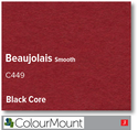 Colourmount Black Core Beaujolais Smooth Mountboard 1 sheet