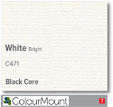 Colourmount Black Core White Bright Mountboard 1 sheet