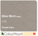 Colourmount Cream Core Silver Birch Ingres Mountboard 1 sheet