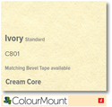 ColourMount Ivory 1.25mm Cream Core Mountboard 1 sheet