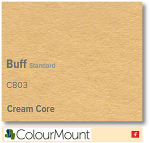 ColourMount Buff 1.25mm Cream Core Mountboard 1 sheet