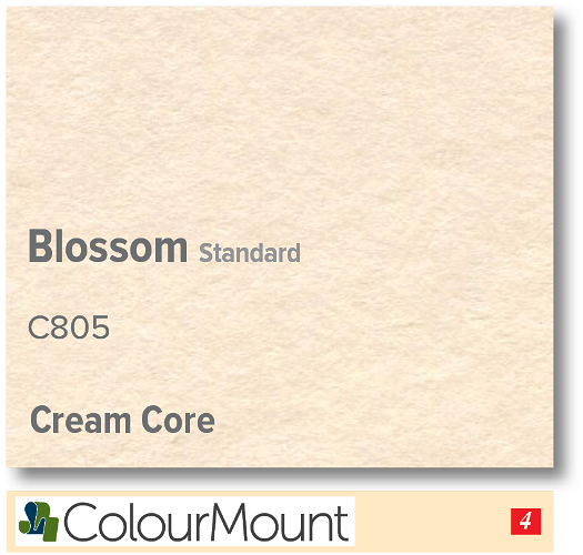 ColourMount Blossom 1.25mm Cream Core Mountboard 1 sheet