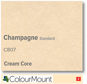 ColourMount Champagne 1.25mm Cream Core Mountboard 1 sheet