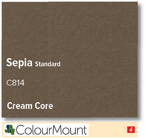 ColourMount Sepia 1.25mm Cream Core Mountboard 1 sheet