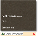ColourMount Seal Brown 1.25mm Cream Core Mountboard 1 sheet