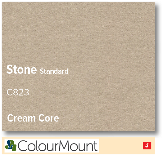 ColourMount Stone 1.25mm Cream Core Mountboard 1 sheet