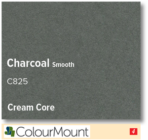 Colourmount Cream Core Charcoal Standard Mountboard 1 sheet