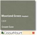 ColourMount Moorland Green 1.25mm Cream Core Mountboard 1 sheet
