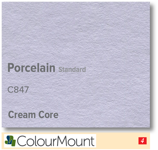 ColourMount Porcelain 1.25mm Cream Core Mountboard 1 sheet