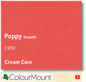 ColourMount Poppy 1.25mm Cream Core Mountboard 1 sheet