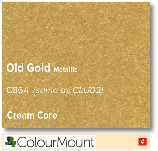 ColourMount Old Gold 1.25mm Cream Core Metallic Mountboard 1 sheet