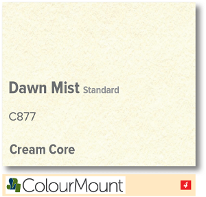 ColourMount Dawn Mist 1.25mm Cream Core Mountboard 1 sheet