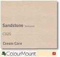 ColourMount Sandstone 1.25mm Cream Core Textured Mountboard 1 sheet
